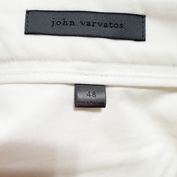NWT John Varvatos Mercer Tailored Slim Pants in White Size 48 $498 MSRP Men’s - Picture 14 of 15